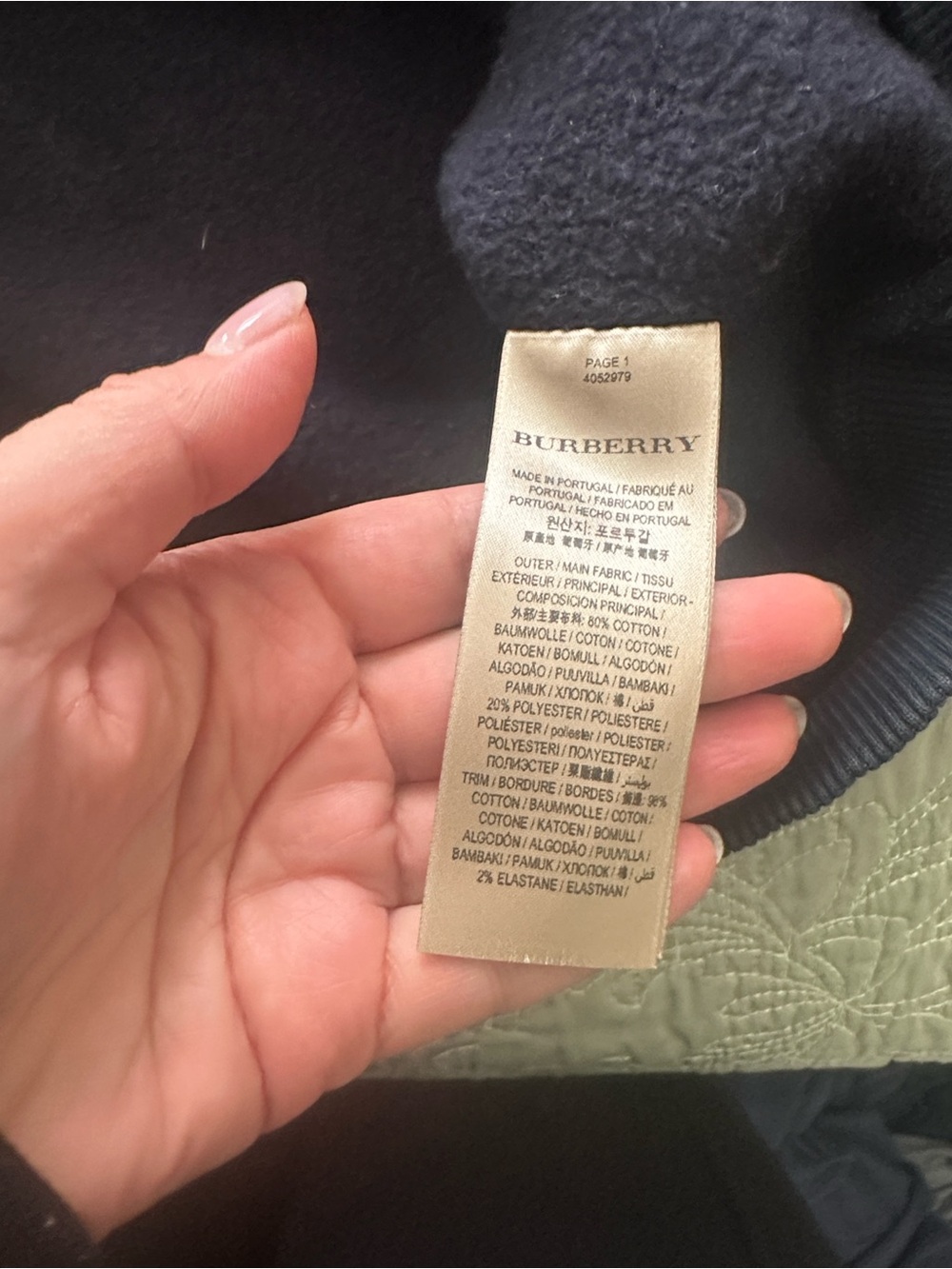 Burberry Black Sweatshirt with Pink Contrast Stitching - Picture 4 of 8